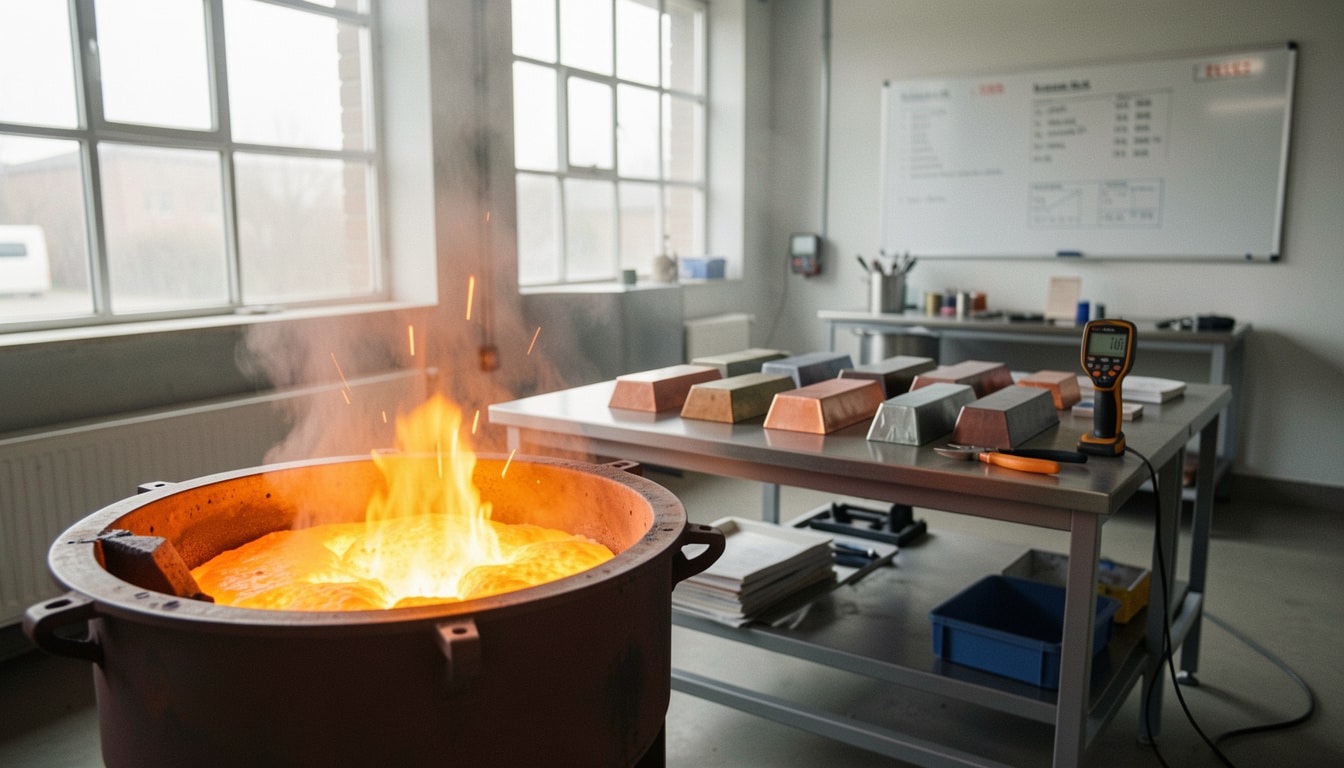 Température de fusion des métaux et alliages courants